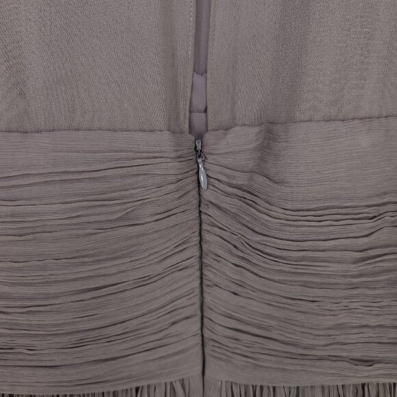 JCrew Silk Wedding Party Dress Size 8 Petite Gray Pleated Bodice New - Picture 7 of 16